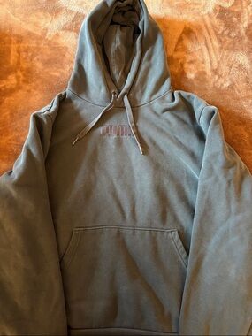 Puma Olive Green Pullover Hoodie with Kangaroo Pocket